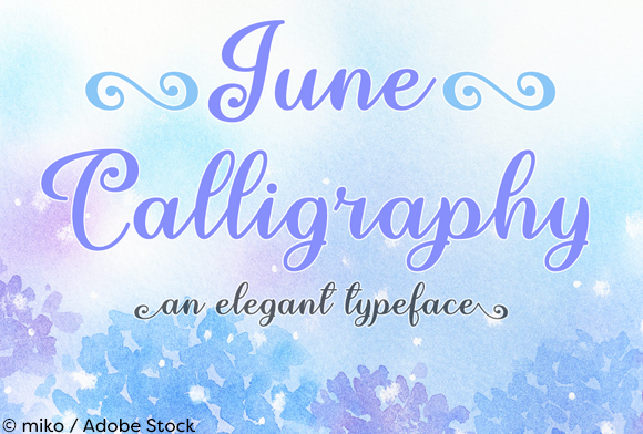 June Calligraphy: A Refined Script Typeface for Editorial Design