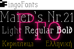 Maier s Nr. 21 Pro: A Bold Font for Your Brand